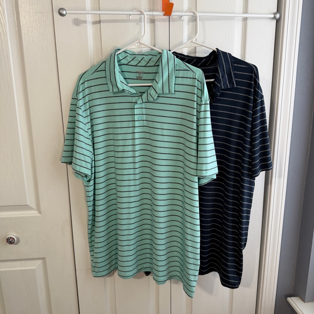 Member’s Mark performance‎ polo striped lot of 2 size XL
